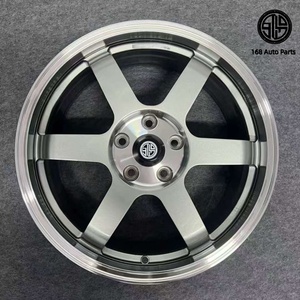 ล้อแม็กซ์แต่งสีเทาขนาด 168 คัสตอม <span class=keywords><strong>18</strong></span> 19 20 21 22 นิ้ว 5x120 5x114.3 5x112 สำหรับรถแข่ง รุ่น <span class=keywords><strong>Te37</strong></span> ผลิตจากอะลูมิเนียมฟอร์จ สำหรับ Cadillac Tesla 3 Y S benz Jeep - Product Image 1