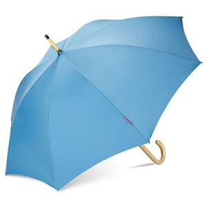 Parapluie de luxe personnalisé de 23 pouces en forme de J avec manche en bois, en pongee 210T, cadeau d'affaires avec design droit et impression de logo pour utilisation hôtelière - Product Image 4