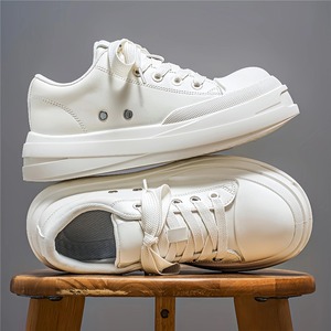 Chaussures décontractées polyvalentes à semelle épaisse pour le printemps, l'automne et l'hiver, chaussures rehaussantes pour hommes et femmes à bout large - Product Image 6