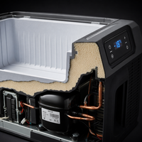 Réfrigérateur-congélateur portable 12V pour voiture 35L -20°C ℃   Batterie externe double usage DC12V 24V AC pour camion, camping-car et camping