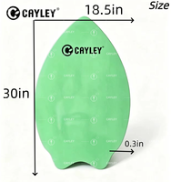 Skimboard en bois imprimé de marque, forme queue de poisson, planche de glisse pour sports nautiques en extérieur
