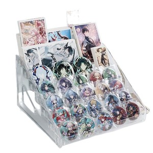 Transparent Multi Layer Badge Display Stand Desktop Storage Rack For Collectible Pins And Cards 7 Tier Organizing Holder Modern - Product Image 5