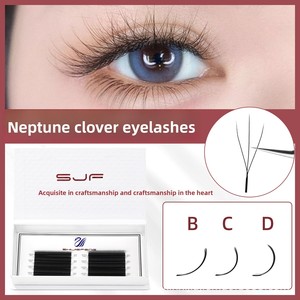 NEPTUNE cỏ ba lá Tóc tổng hợp máy làm ghép lông mi mở rộng 0.05 tự nhiên dài mềm không bắt nguồn từ Lông mi giả - Product Image 2