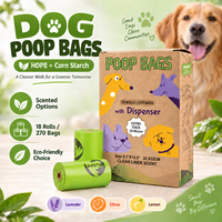 Sacs à déjections canines biodégradables en amidon de maïs HDPE avec logo personnalisé pour fabricants OEM – Idéaux pour la collecte des excréments de chiot
