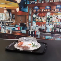 Plateau de service carré antidérapant et durable pour cuisine, service de table, restauration rapide et barware - Offre Spéciale