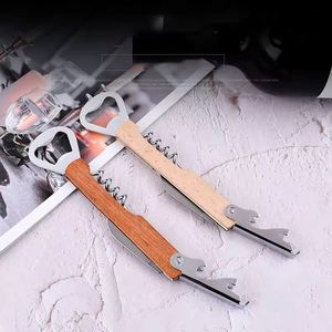 Fashion Hot Sale High Quality Handle Wine Bottle Opener With Gift Box Wedding and Party Custom Logo Wooden Corkscrew - Product Image 3