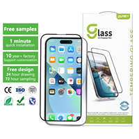 Haute qualité anti-reflet 9H HD 2.5D clair protecteur d'écran en verre trempé personnalisé pour iPhone 12 13 14 15 16 plus