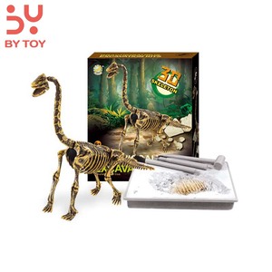 Rompecabezas de ciencia popular hecho a mano para niños, modelo de dinosaurio de excavación arqueológica - Product Image 1