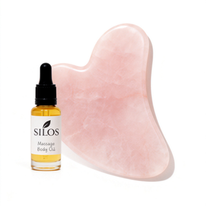 SILOS Crystal Contour <span class=keywords><strong>Rose</strong></span> <span class=keywords><strong>Quartz</strong></span> <span class=keywords><strong>Gua</strong></span> <span class=keywords><strong>Sha</strong></span> - Outils de massage pour le visage, les yeux et le corps - Product Image 1