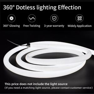360 LED lampu tabung Neon 133cm IP65 nilai silikon Neon Flex untuk Hotel & penggunaan lanskap - Product Image 4