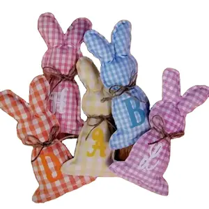 Personalizado Coelho Páscoa Decoração Cute Kids Party Supplies Gift Bags Stuffed Fabric Easter Ornament