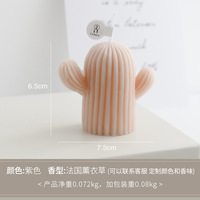 Cadeau de parfum de style créatif de cactus de bougie d'aromathérapie faite à la main