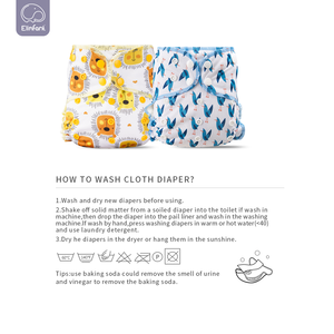 Pañal de <span class=keywords><strong>terciopelo</strong></span> para bebé de alta calidad Elinfant, cubierta de pañal de tela ajustada con logotipo personalizado, venta al por mayor, pañal de tela para bebé AI2 - Product Image 2