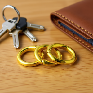 Portachiavi Ilan Gold Split da 25 mm in lega di zinco per chiavi e accessori - Product Image 2