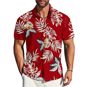 Usine source OEM ODM, <span class=keywords><strong>chemise</strong></span> hawaïenne tropicale <span class=keywords><strong>personnalisée</strong></span> par sublimation, logo imprimé intégral, respirante, <span class=keywords><strong>chemise</strong></span> décontractée de plage pour homme - Product Image 4
