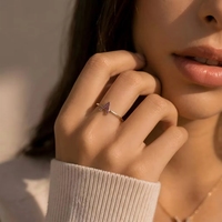 Anillos con Iniciales Chapados en Oro de 18K, 12 Colores, Piedra de Nacimiento, Alfabeto, Sin Deslustre, Joyería Personalizada con Letras, Suministro Directo de Fábrica