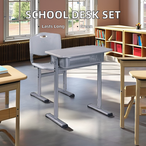 Modern Adjustable (height) Single Middle School Student Desk <b>Chair</b> Set Metal SONGYE Model ST-408D 1 Year Warranty Commercial Use - Product Image 6