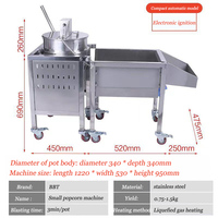 Machine à popcorn électrique à gaz entièrement automatique en acier inoxydable Machine à popcorn au caramel commerciale à vendre