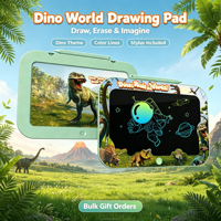 Tablette d'écriture LCD Dinosaure, bloc-notes numérique 12 pouces, certifié sûr, ABS, outil d'apprentissage, alimenté par piles, garantie 6 mois