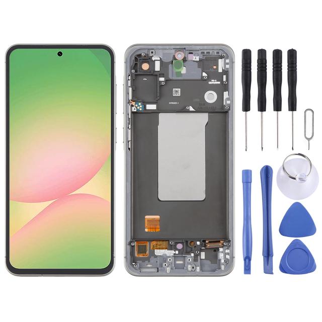 Mobile Phone LCD Display for Samsung Galaxy A56 SM-A566B 6.67 Inch OLED LCD Screen Digitizer Full Assembly with Frame