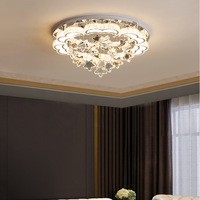 Luminaires de plafond en cristal LED pour salon OEM CE avec télécommande pour maison, hôtel, villa