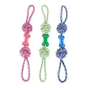 Grande cane giocattolo palla corda con TPR osso giocattolo interattivo corda giocattolo dell'animale domestico - Product Image 1