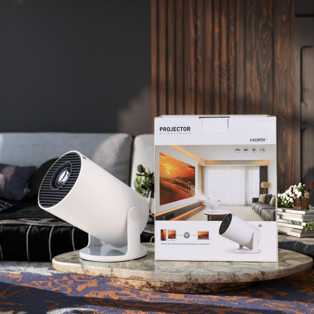 JUNUO Cheapest Mini Projector HY300 Pro+ with Best Quality WiFi Portable Outdoor Projector Smart Android 4k Wireless Projector