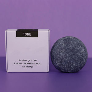 Barra de champú tonificante púrpura de aceite de almendra de biotina natural biodegradable cero residuos personalizada orgánica nutritiva para cabello gris Rubio - Product Image 3