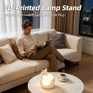Lampada Notturna LED a Forma di Volpe Riccioluta Stampata in 3D, Luce Calda e Soffusa, Lampada da Tavolo per Camera da Letto, Illuminazione Ambientale Decorativa a Forma di Animale, Regalo - Product Image 5