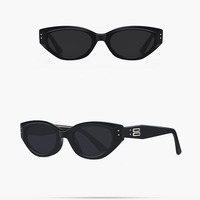 Lunettes de soleil polarisées œil de chat tendance pour femmes, monture PC, protection UV400, lunettes de luxe tendance, logo personnalisé, stock disponible