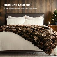 Plaid en fausse fourrure de luxe moelleux de style nordique de haute qualité, décoration d'intérieur, canapé, patio, couverture en fourrure lestée à bulles