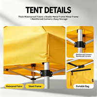 Tente de réception pliante personnalisée 10x10, imperméable, robuste, pour événements extérieurs, fêtes, salons professionnels, tente en tissu Oxford 600D