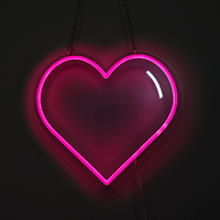 Lumières néon LED en forme de petit cœur, alimentées par USB, à fixer au mur, pour la publicité, la décoration, les anniversaires, les parcs, les voitures, les hôpitaux, avec télécommande