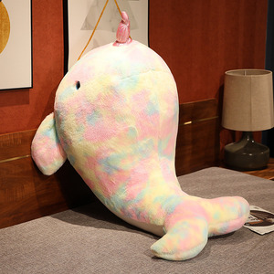 Arcobaleno balena delfino bambola peluche personalizzato peluche arcobaleno unicorno balena giocattoli animali morbido peluche balena tiro cuscino giocattolo - Product Image 2