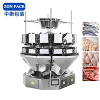 Máquina de Pesaje y Empaquetado de Alta Velocidad, 10 Cabezales, Combinación Estándar, Máquina Pesadora Multicabezal para Alimentos y Snacks
