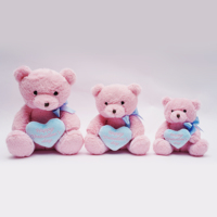 Offre Spéciale saint valentin ours en peluche Animal en peluche doux jouets anniversaire coeur tenant coeur rouge cadeau parfait petite amie
