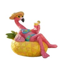 Nouveau produit : Petite sculpture en résine flamant rose – Design estival de style américain pour décoration de maison/fête – Chine