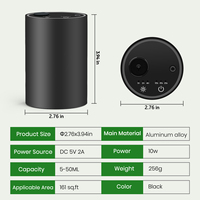 Diffuseur d'huiles essentielles électrique sans eau, rechargeable par USB, en alliage d'aluminium, avec logo personnalisé, pour voiture et maison