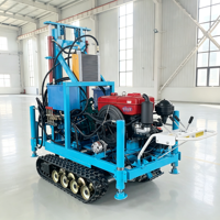 Machine de forage de puits d'eau compacte et maniable avec moteur diesel pour les espaces restreints et les terrains accidentés