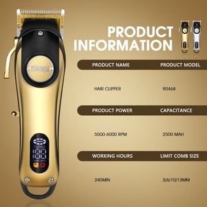 Tondeuses à cheveux professionnelles DSP avec lames en acier titane 7000-9000 tr/min pour salon et usage domestique - Product Image 4