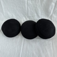 Kippah de Cuero Ecológico al por Mayor con Forro de Algodón 15-21cm para Bodas Judías, Bar Mitzvah, Personalizado OEM