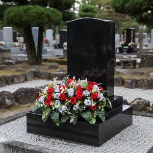 Flores Artificiales Personalizables para <span class=keywords><strong>Cementerio</strong></span>, Decoración de Seda Realista con 36 Capullos de Rosa Mate y Marco Fijo - Product Image 4