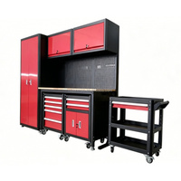 Carrito de Herramientas Rodante para Taller y Garaje de Alta Resistencia, 2 Cajones, 2 Puertas, Modular, OEM/ODM/OBM, Personalizable, Gabinete Lateral de Acero Laminado en Frío