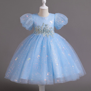 Abiti per bambini 4 5 7 9 10 da 12 a 14 anni ragazza del ballo di fine anno Junina Party per bambini abito lungo da sera di lusso - Product Image 2