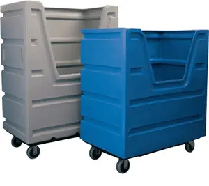Plastic Rotational Molding Customized Rotomolding Laundry Cart/ Laundry Trolley