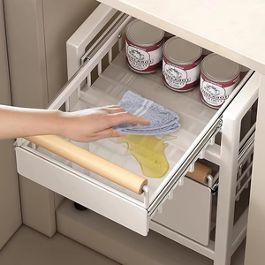 Organizzatore Sottolavello per Cucina, Cassetto Estraibile a Doppio Livello, Scaffale Scorrevole per Bagno e Dispensa Senza Foratura - Product Image 5