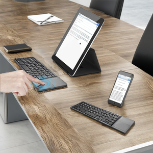 Abs bluetooth Touchpad <b>Mouse</b> Scissor Portable Three-fold Wireless Keyboard <b>for</b> Mobile Phone Tablet <b>Computer</b> Desktop - Product Image 1