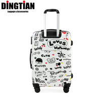 Ensemble de 3 valises de voyage en polycarbonate rigide avec serrure approuvée TSA, bagages légers pour les vacances en famille