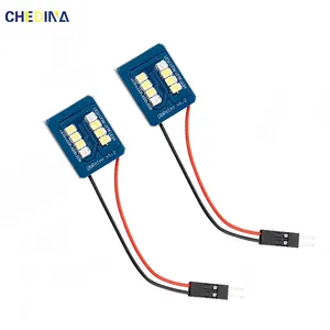 Chedina 2835 8SMD White Blue LED T10 Car Reading Interior Doom Roof Festoonライト