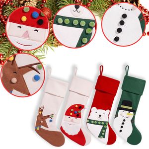 2025 Hanging Christmas <b>Sock</b> Bag Snowman Santa Claus <b>Sock</b> Large Candy Bag for Home Xmas Gift Supplies - Product Image 6